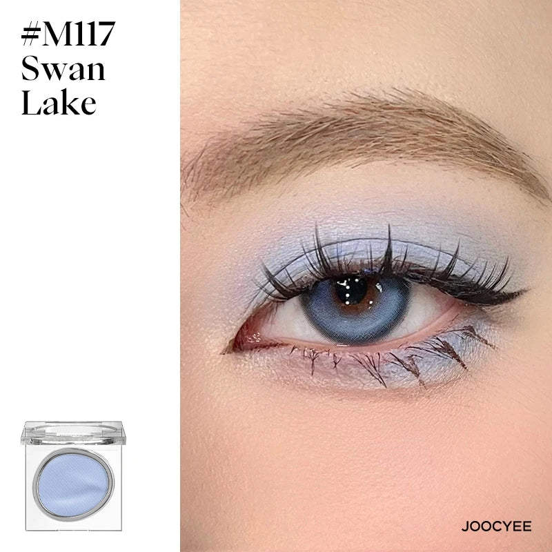 JOOCYEE Eyeshadow Single Long-lasting Natural Easy to blend High-pigmented Diamond shimmering Eyeshadow Black Blue