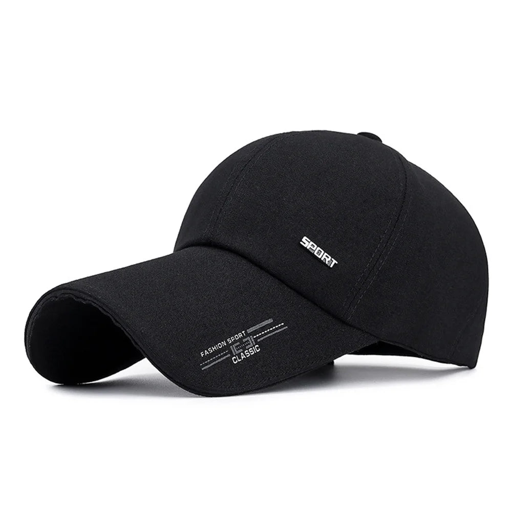 Outdoor Sunscreen Sports Men's Caps Fashion Canvas Unisex Baseball Caps Simple Design Extended Brim Snapback Caps For Men Women