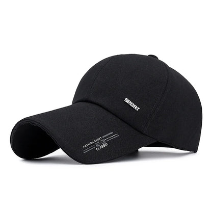 Outdoor Sunscreen Sports Men's Caps Fashion Canvas Unisex Baseball Caps Simple Design Extended Brim Snapback Caps For Men Women
