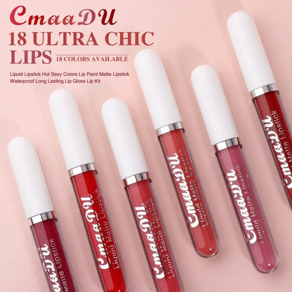 CmaaDU Lipstick Waterproof Long lasting Make-up for women Cosmetics Korean Matte lipstick