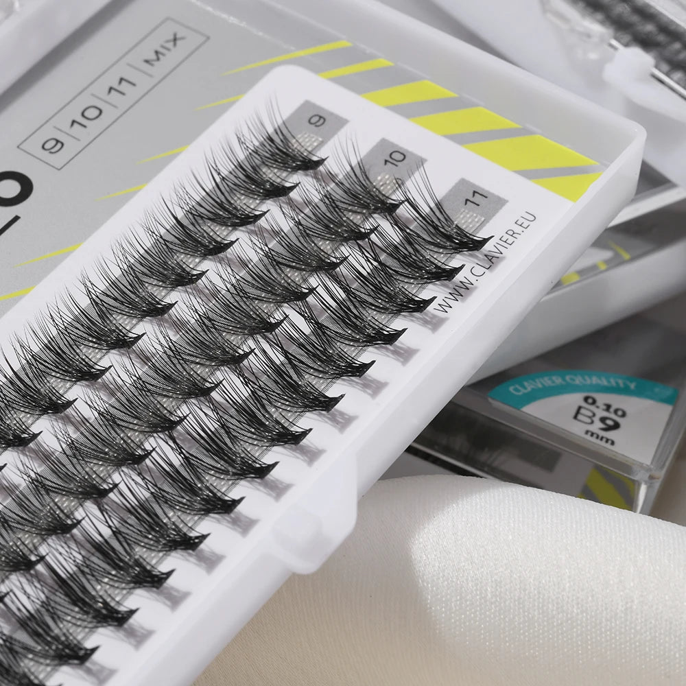 Clavier BeDU20 Double Volume Eyelash Natural 20D Eyelashes Extension 60 Tufts Lash Individual Cilia Makeup Grafting Eyewinker