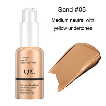 Matte Makeup Foundation Cream Professional Concealing Face Dark Circle Liquid Long-lasting Eye Corrector Cream Primer 30ml