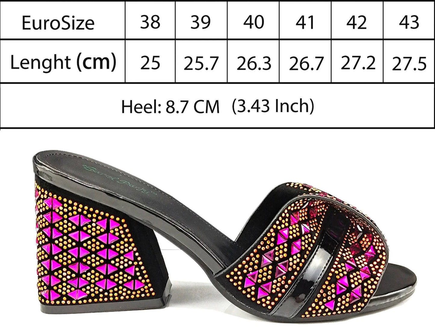 Italian Fashion Banquet Shoes and Bags Women's Hand Bags with Rhinestone Decoration and Women's High Heels