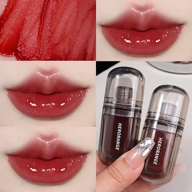 Jelly Moisturizing Liquid Lipstick 6 Color Waterproof Lasting Non-stick Cup Water Glossy Lip Glaze Women Make Up Beauty Cosmetic