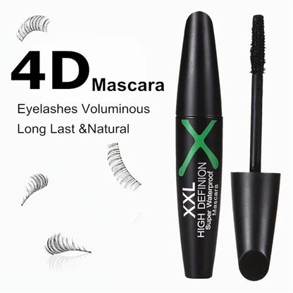4D Silk Fiber Eyelashes Lengthening Mascara Waterproof Long Lasting Lash Black Eyelashes Extension Make Up 3D Mascara