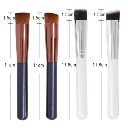 MOONBIFFY Flawless Foundation Brush Concealer Brushes Bottom Makeup Brush Oblique Head Matte Makeup Without Trace Single Make Up Tools