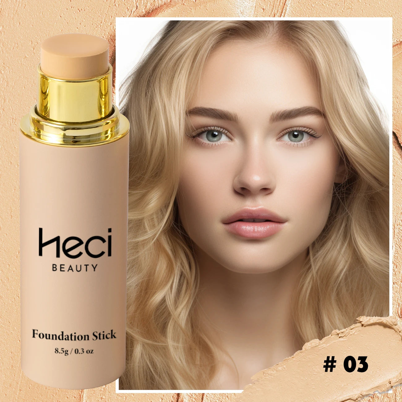 High-End Makeup Pro Foundation Stick, Moisturizing Portable Waterproof Long-Lasting Facial Base Makeup For Natural Flawless Skin