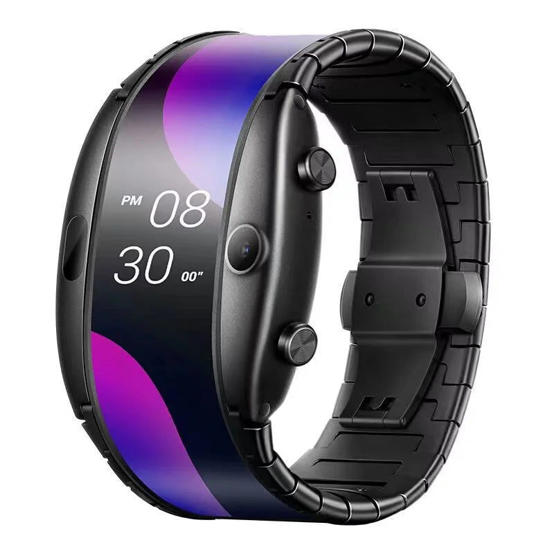 Original Nubia Bluetooth Smart Watch Alpha Flexible Display SmartWatch 4G Internet Mobile Heart Rate Detection GPS Positioning