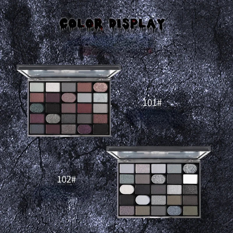 Dark Gothic Eye Shadow Palette Pearlescent Matte Fine Sparkle Strobes Punk Profound Three-dimensional Eye Shadow Makeup Cosmetic
