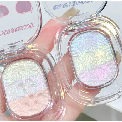 Waterproof Chameleon Glitter Eyeshadow Highlighter Mashed potato High Gloss Shiny Crystal Brightening Bronzer Highlight Makeup