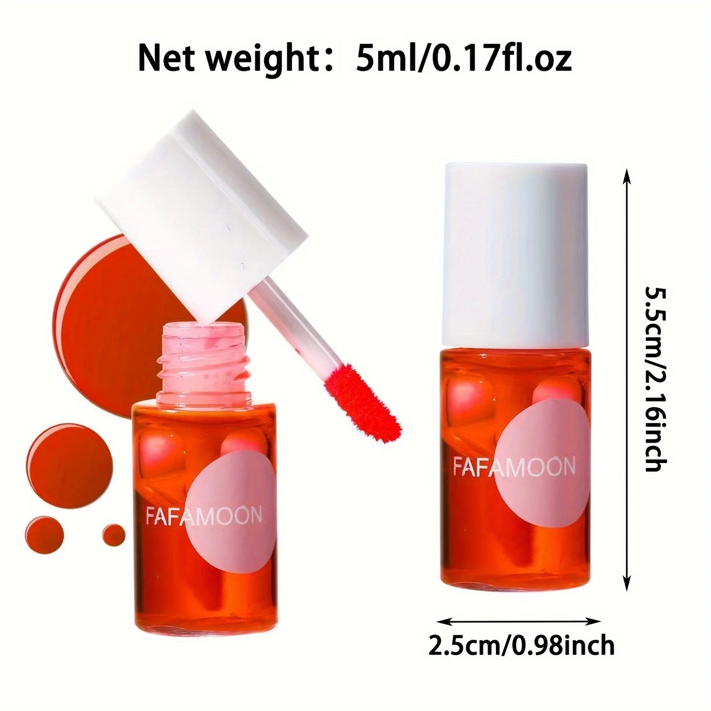 4 color Fruity Lip Tint Water Gloss Tint,Moisturizing Waterproof Liquid Lipstick, Non-Stick,High Pigment,Long-Lasting Colors