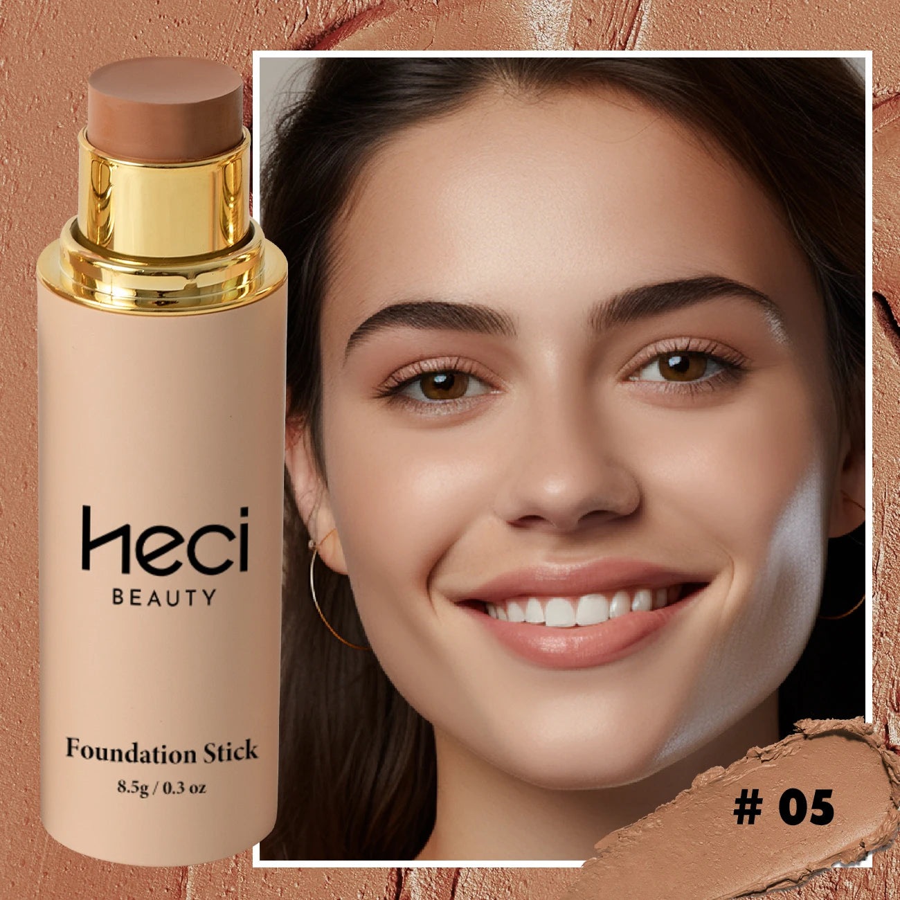 High-End Makeup Pro Foundation Stick, Moisturizing Portable Waterproof Long-Lasting Facial Base Makeup For Natural Flawless Skin