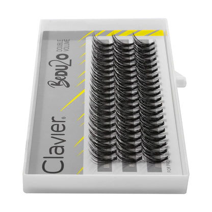 Clavier BeDU20 Double Volume Eyelash Natural 20D Eyelashes Extension 60 Tufts Lash Individual Cilia Makeup Grafting Eyewinker