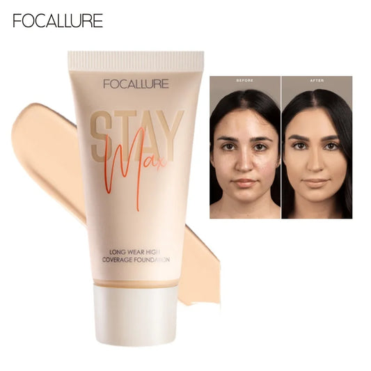 FOCALLURE Waterproof Liquid Foundation Cream Full Coverage Oil-control Long-lasting Face Concealer Base Cosmetics