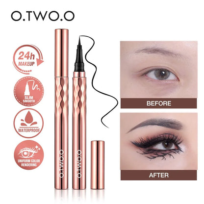 O.TWO.O 24 Hours Lasting Liquid Eyeliner Pencil Easy To Draw Waterproof Eye Liner Pen Quick Dry Smooth Natural Eye Makeup