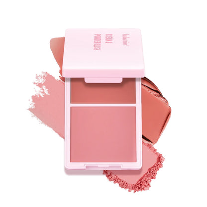 Blush Juvia's Cream Powder Matte Blush Makeup Rose Pan Long-lasting Wearing High Pigment Natural Matte Blush Duo Cosmtics