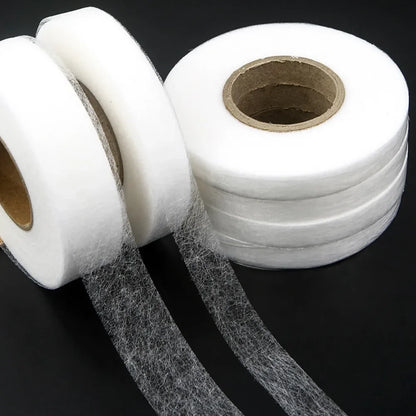 70yards/Roll Double-sided Non-woven Interlining Adhesive Fabric Cloth Iron On Hem Tape Interlining Web