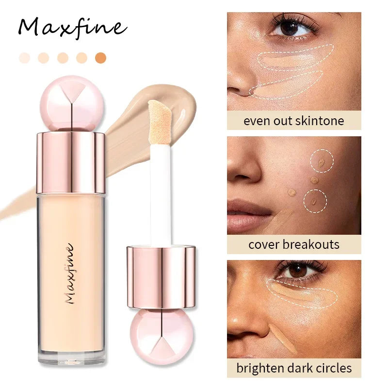 Waterproof Foundation Cream For Dark Skin Full Coverage Oil-Control Liquid Concealer Moisturizing Lasting Base Makeup Products