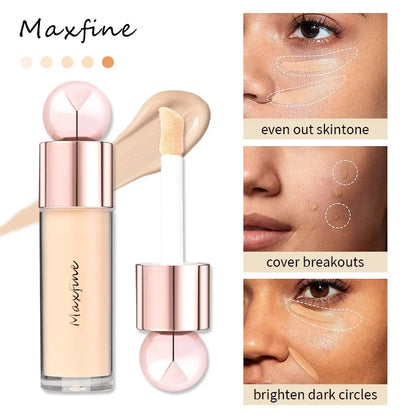 Waterproof Foundation Cream For Dark Skin Full Coverage Oil-Control Liquid Concealer Moisturizing Lasting Base Makeup Products