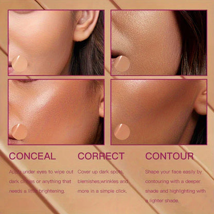 Concealer Sponge Head Full-effect Concealer Clear Moisturizing Brightening Delicate Natural Lasting Makeup Cosmetics