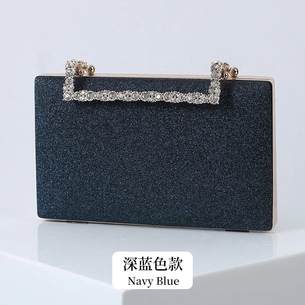 Diamond Party Evening Clutch Bags Small Luxury Cross Body Purses Bride Wedding Wallet With Chain Dinner Handbags For Women