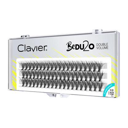 Clavier BeDU20 Double Volume Eyelash Natural 20D Eyelashes Extension 60 Tufts Lash Individual Cilia Makeup Grafting Eyewinker