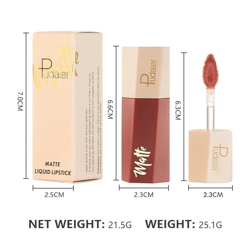 Matte Lip Gloss Long-lasting Waterproof Non-stick Cup Lip Glaze Sexy Waterproof Liquid Lipstick Lip Makeup.