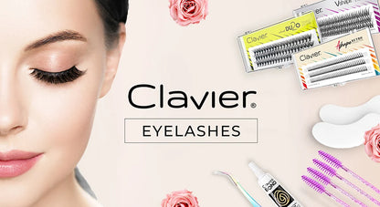 Clavier Vshape Silk Cluster-lashes Professional Makeup Individual Eyelash Extension Natural Appearance C-type False Eyelashes