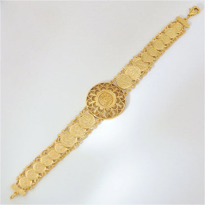 KDE Coin Bracelet for Women Gold Color jewelry Exquisite Party Gift Dubai Luxury Bracelet