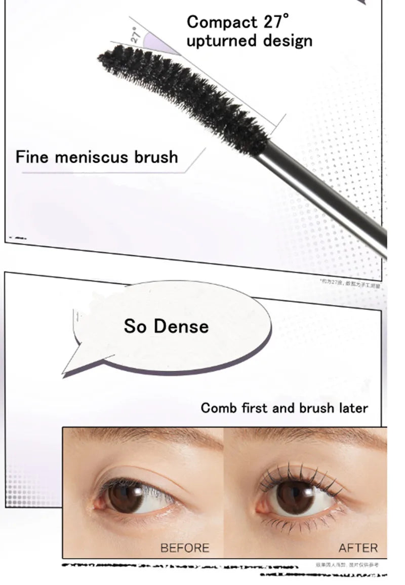 Judydoll Double-Head Mascara,Lashes Primer + Mascara,Waterproof Curling Long Thick Dense Smooth Eyelashes,Enlarge Eyes Tool