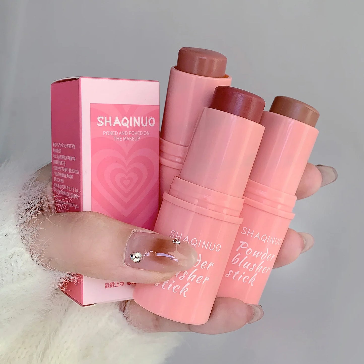 Rouge Blush Stick Waterproof Natural Cheek Blusher Cream Lasting High Color Rendering Brightening Skin Tone Korean Face Cosmetic