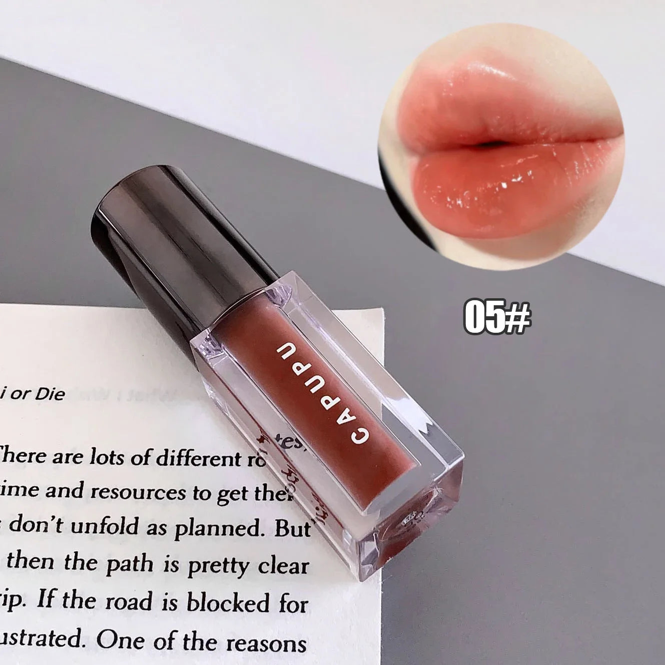 Juice Red Mirror Lip Gloss Clear Moisturizing Hydrating Water Light Glass Jelly Lip Glaze Oil Lipstick Lip Tint Korean Cosmetics