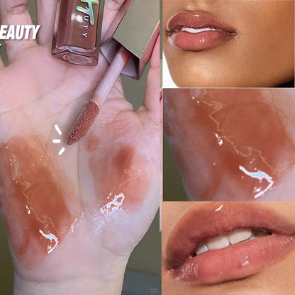 FB Gloss Bomb Cream Color Drip Lip Cream Heat Liquid Lipstick Hydrating Plumping Long Lasting Lip Gloss Lip Makeup for Women 9ml