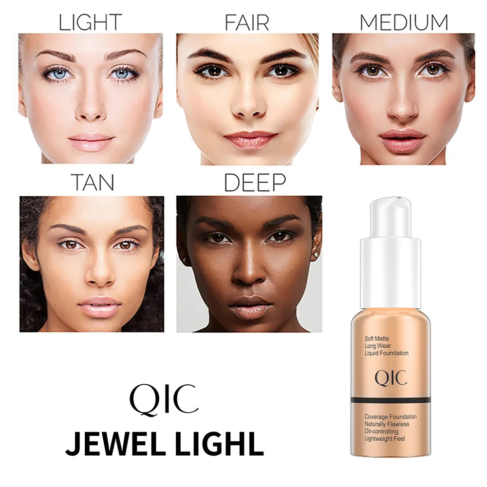 Matte Makeup Foundation Cream Professional Concealing Face Dark Circle Liquid Long-lasting Eye Corrector Cream Primer 30ml