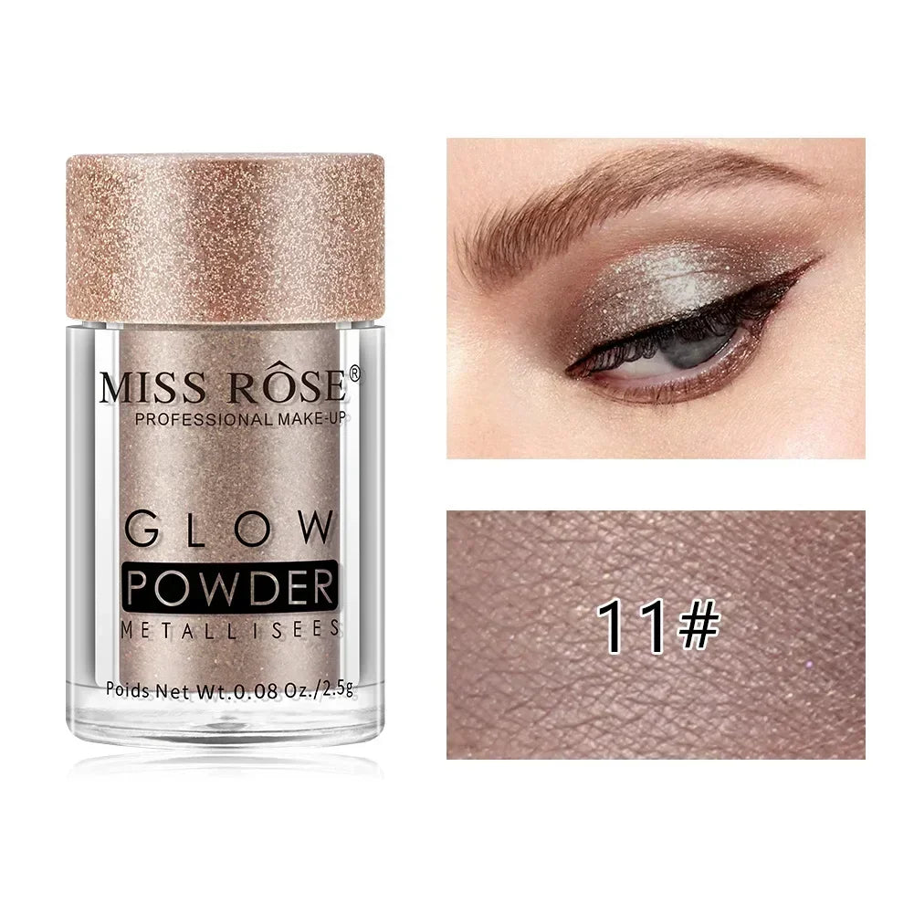 MISS ROSE Holographic Sequins Glitter Shimmer Pigment Eye Shadow Tattoo Lip Nail Body Glitter Festival Party Eye Makeup Powder