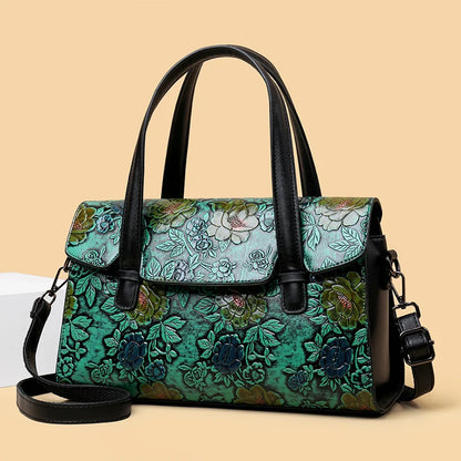 Vintage Handbag Women Leather Shoulder Bag Luxury Designer 3D Printed Bag Office Gift Handbag High Quality Diagonal Straddle Bag
