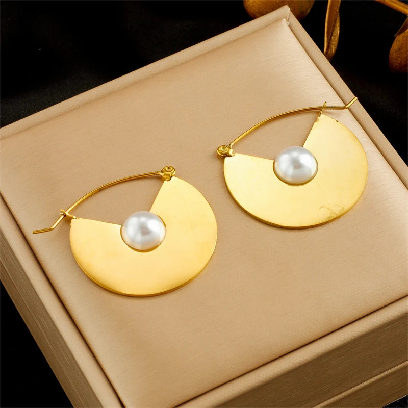 DIEYURO 316L Stainless Steel Heart Butterfly Leaf Drop Earrings For Women Girl Fashion Anti-rust Ear Jewelry