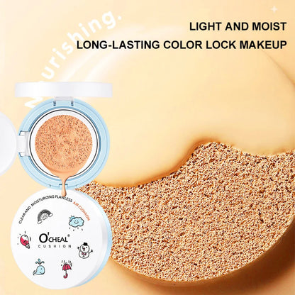 OCHEAL Whitening CC Air Cushion BB Cream Liquid Foundation Cream for Makeup Concealer Cushion for Face Make Up Cushion Compact