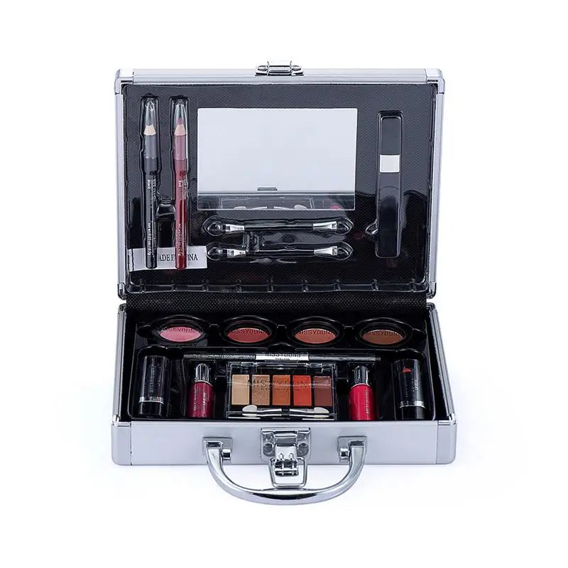 Make Up Set Eye shadow Lipstick Eyebrow Concealer Powder Brush Complete Makeup Full kit Set