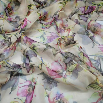 Uuyol Dress Dancing Fabric Flowing 30D Silk Costume Material DIY Stage Cosplay