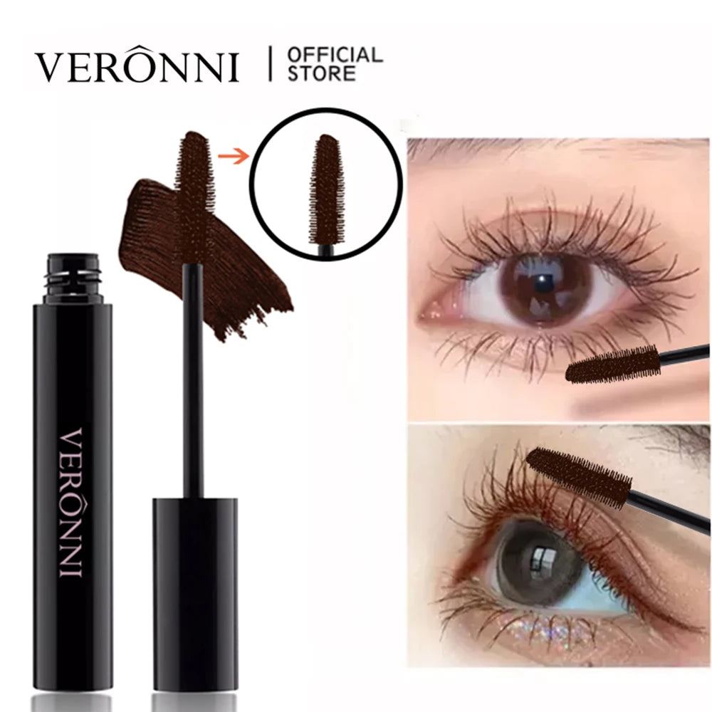 VERONNI 3D Waterproof Mascara No Clumping Easy to Apply & Smudge-Proof Voluminous Mascara Long-Lasting Eye Makeup Cosmetics