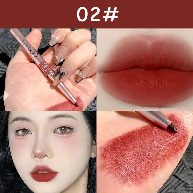 kzlet Matte Velvet Lip Liner Pencil Waterproof Long Lasting Lipsticks Red Contour Tint Lip Stick Natural Nude Blush Cosmetics Makeup