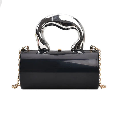 Women's Handbag Bags For Women Party Clutches Fashion Cylinder Mini Evening Purse Crossbody Shoulder Bag Gold Box Clutch
