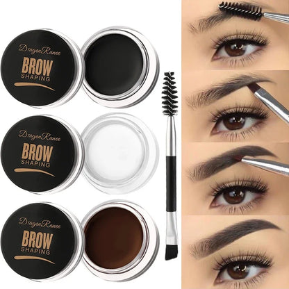 Dragon Ranee 3D Wild Eyebrow Gel Wax Brow Styling Soap Waterproof Long Lasting Tint Eyebrows Enhancers Brows White Brown Makeup Cosmetic Tool