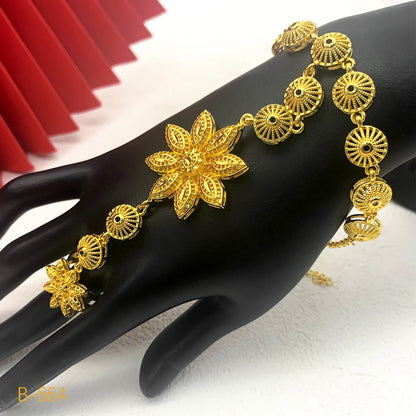 Turkish Coin Bracelet with Ring 24k Gold Plated Tassel Bangle Party Event Accessories Gift
