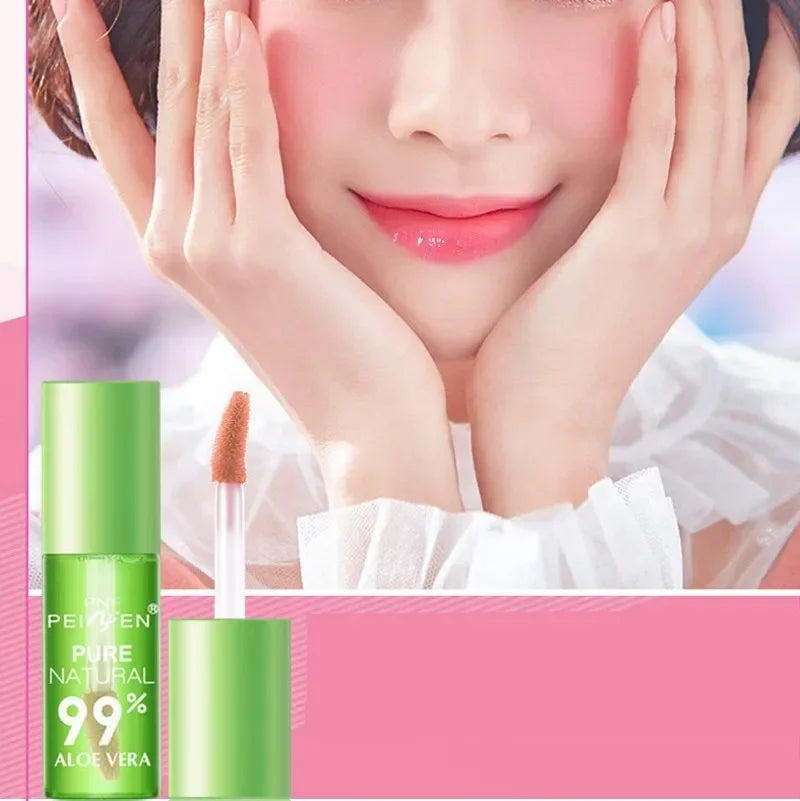 Moisturizing Natural Aloe Serum Lip Gloss Changable Color Portable Waterproof Long Lasting Nutritious Lips Care Lipstick