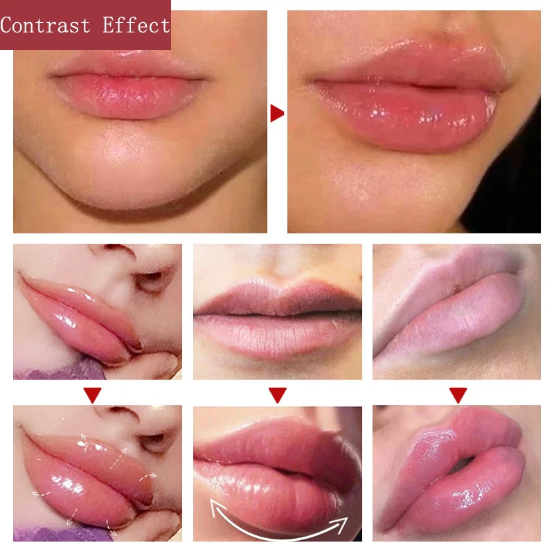 Collagen Lip Booster Plumping Serum Oil Hyaluronate Moisturizing Sexy Plump Products Enhancer Non-Irritating Brighten Fade Lines