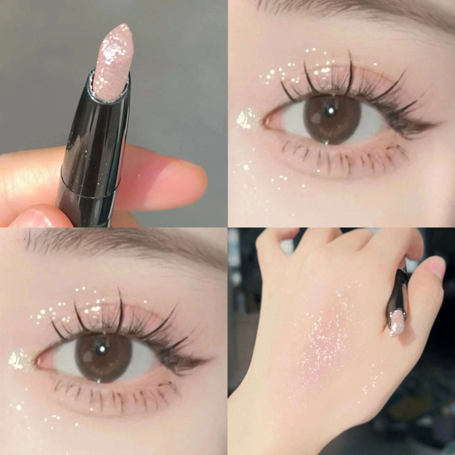 HERORANGEHR Crushed Diamond Ice Diamond Sleeper Silkworm Pen Brightening and Embellishing Eyes for Exquisite Makeup
