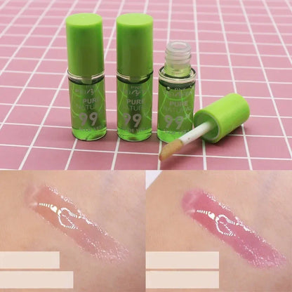 Moisturizing Natural Aloe Serum Lip Gloss Changable Color Portable Waterproof Long Lasting Nutritious Lips Care Lipstick