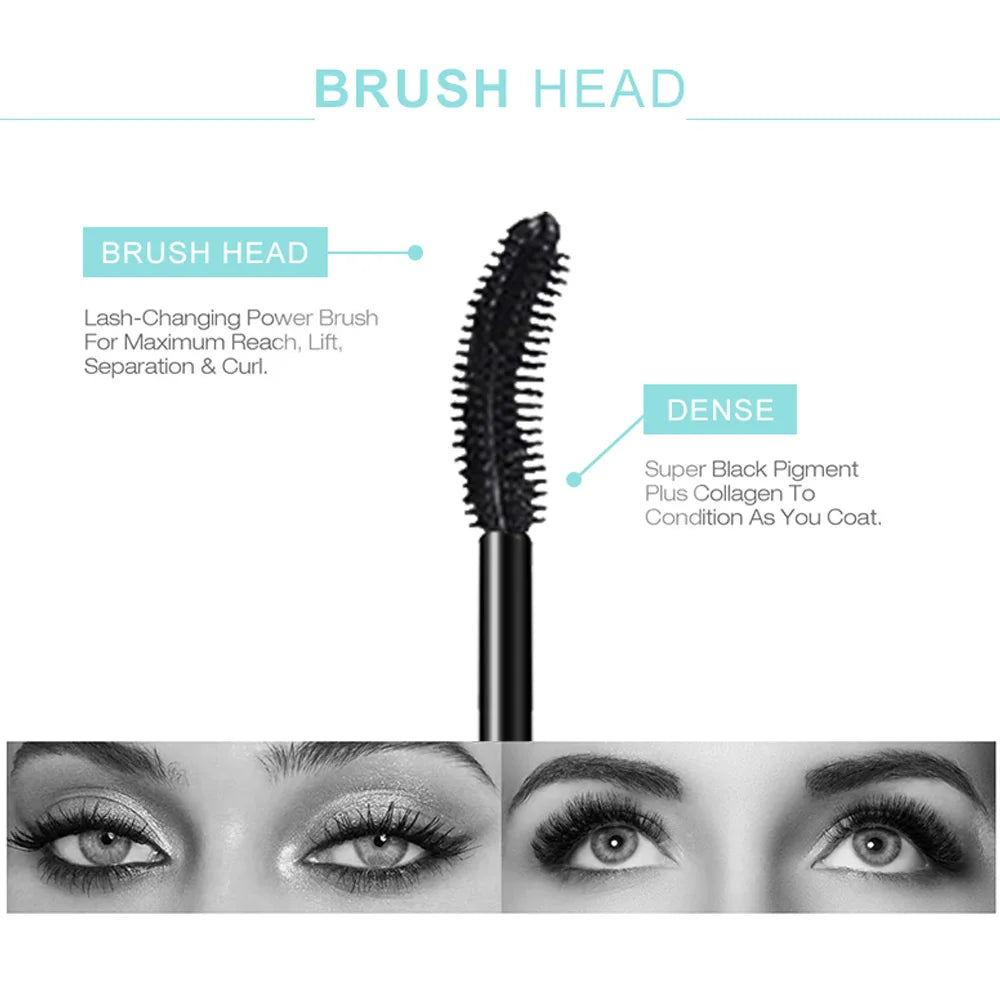 VERONNI 3D Waterproof Mascara No Clumping Easy to Apply & Smudge-Proof Voluminous Mascara Long-Lasting Eye Makeup Cosmetics